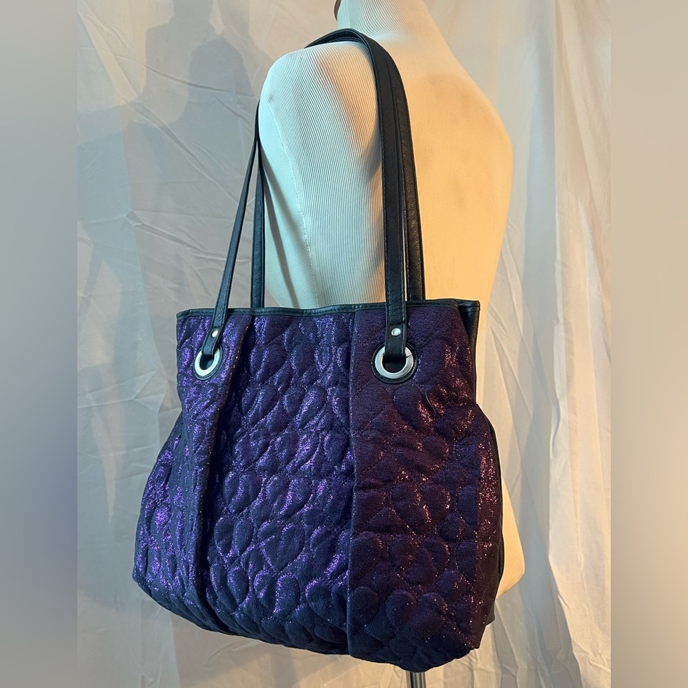 Candies Valentine Purple Quilted Purse